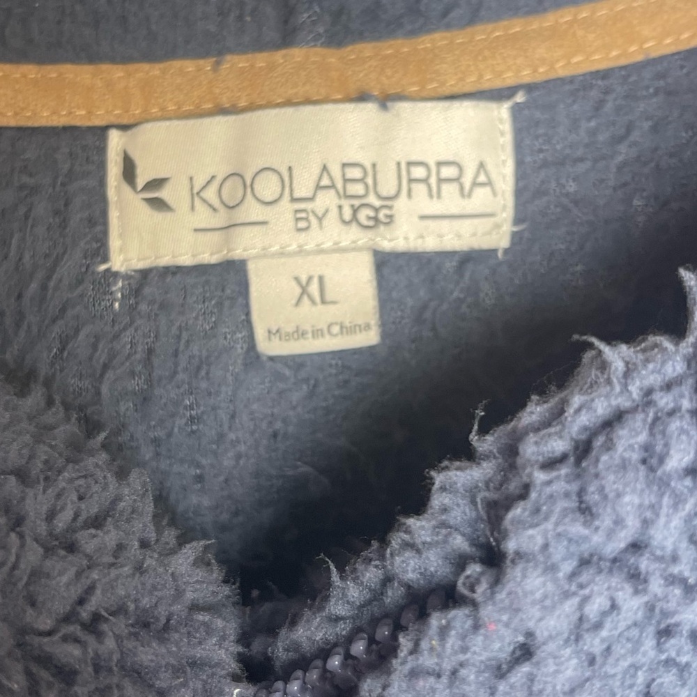 Koolaburra by UGG Womens Large‎ Blue Sherpa 1/4 Zip Pullover Jacket - Picture 2 of 6